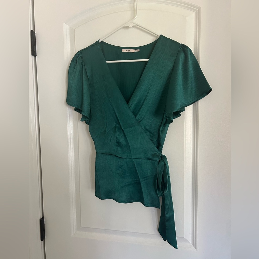 Green Wrap Top